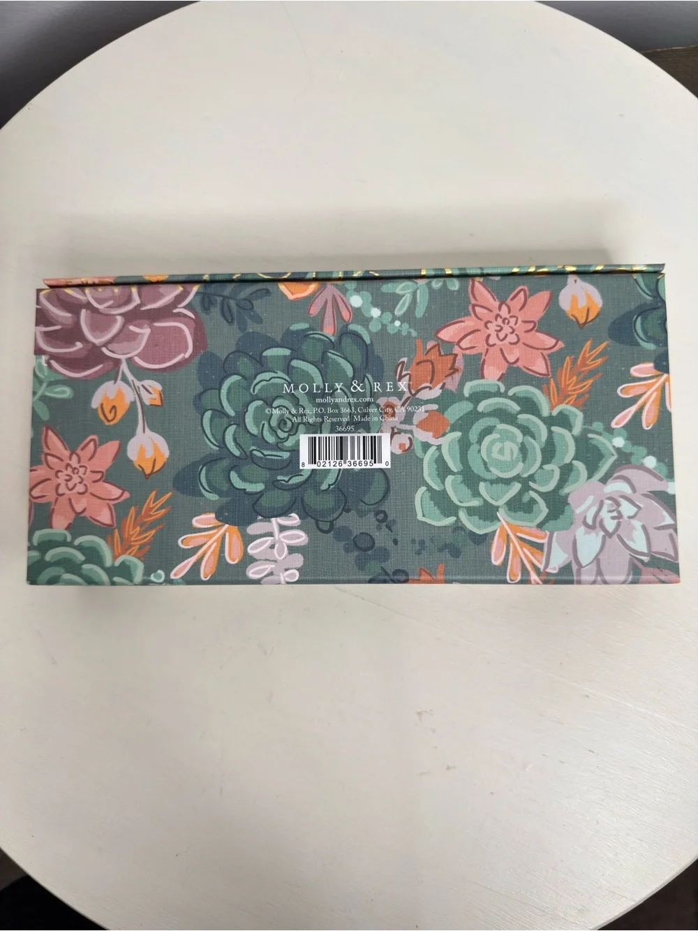Molly & Rex Floral Succulent Print Storage Box